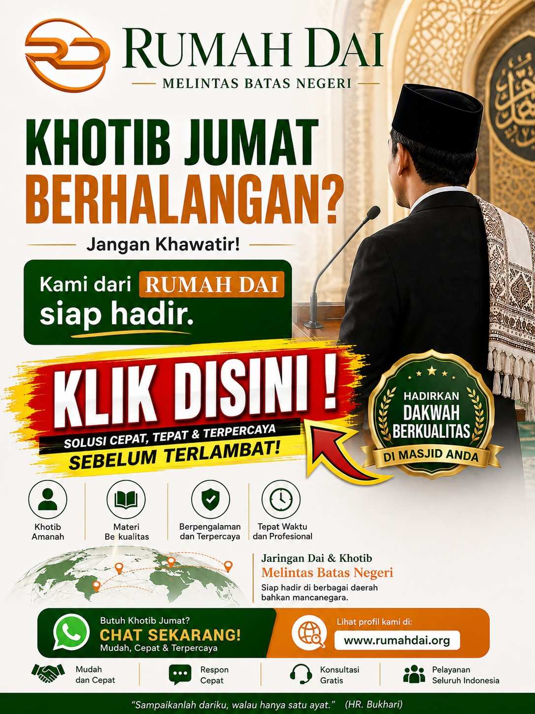 Mau Cari Ustadz Untuk Ngisi Acara?